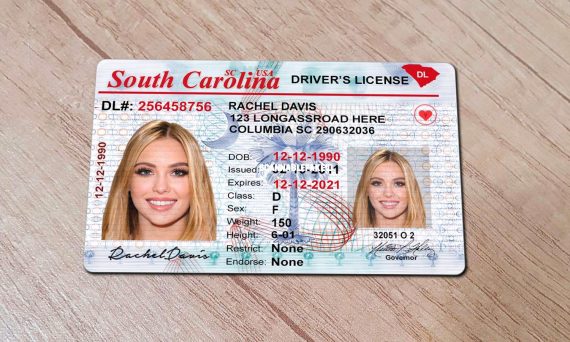 South Carolina Fake Driver License V2 - Buy Scannable Fake ID Online ...
