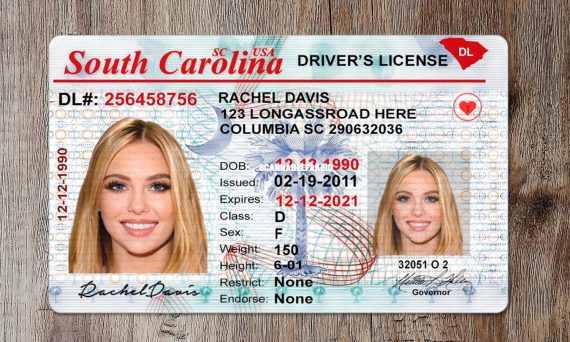 South Carolina Fake Driver License V2 - Buy Scannable Fake ID Online ...