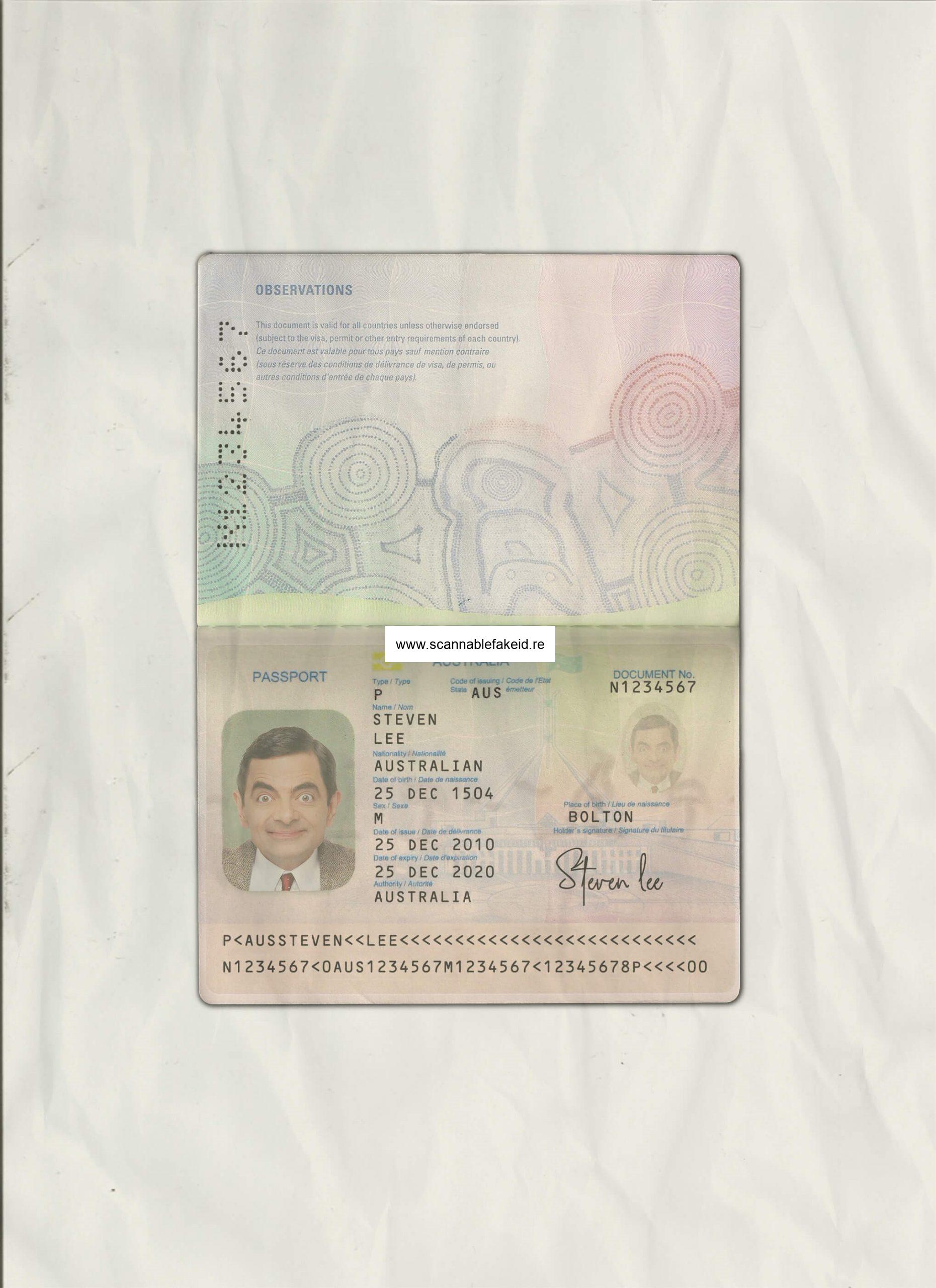 Australia Fake Passport - Buy Scannable Fake ID Online - Fake Drivers ...