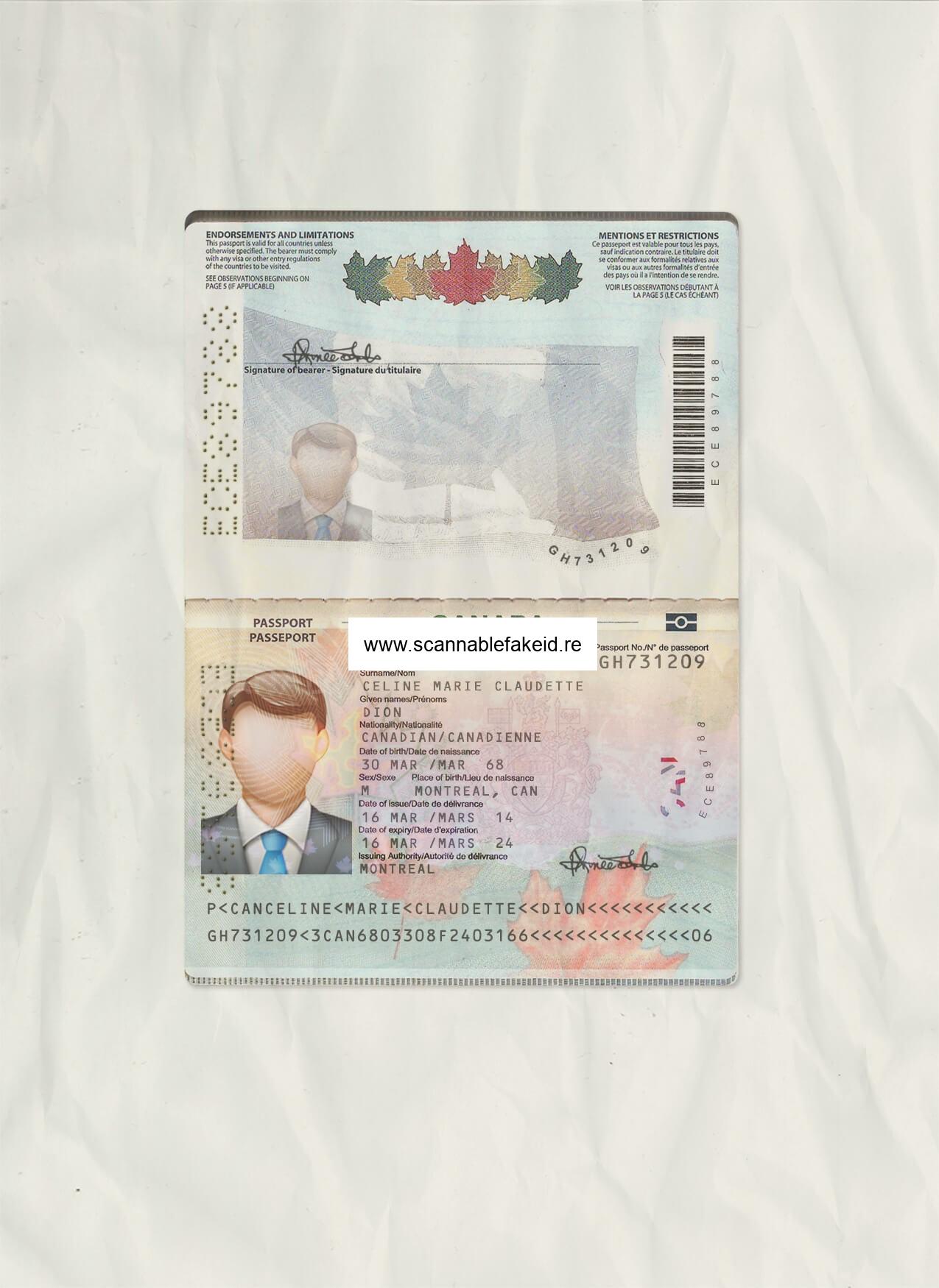Canada Fake Passport - Buy Scannable Fake ID Online - Fake Drivers License