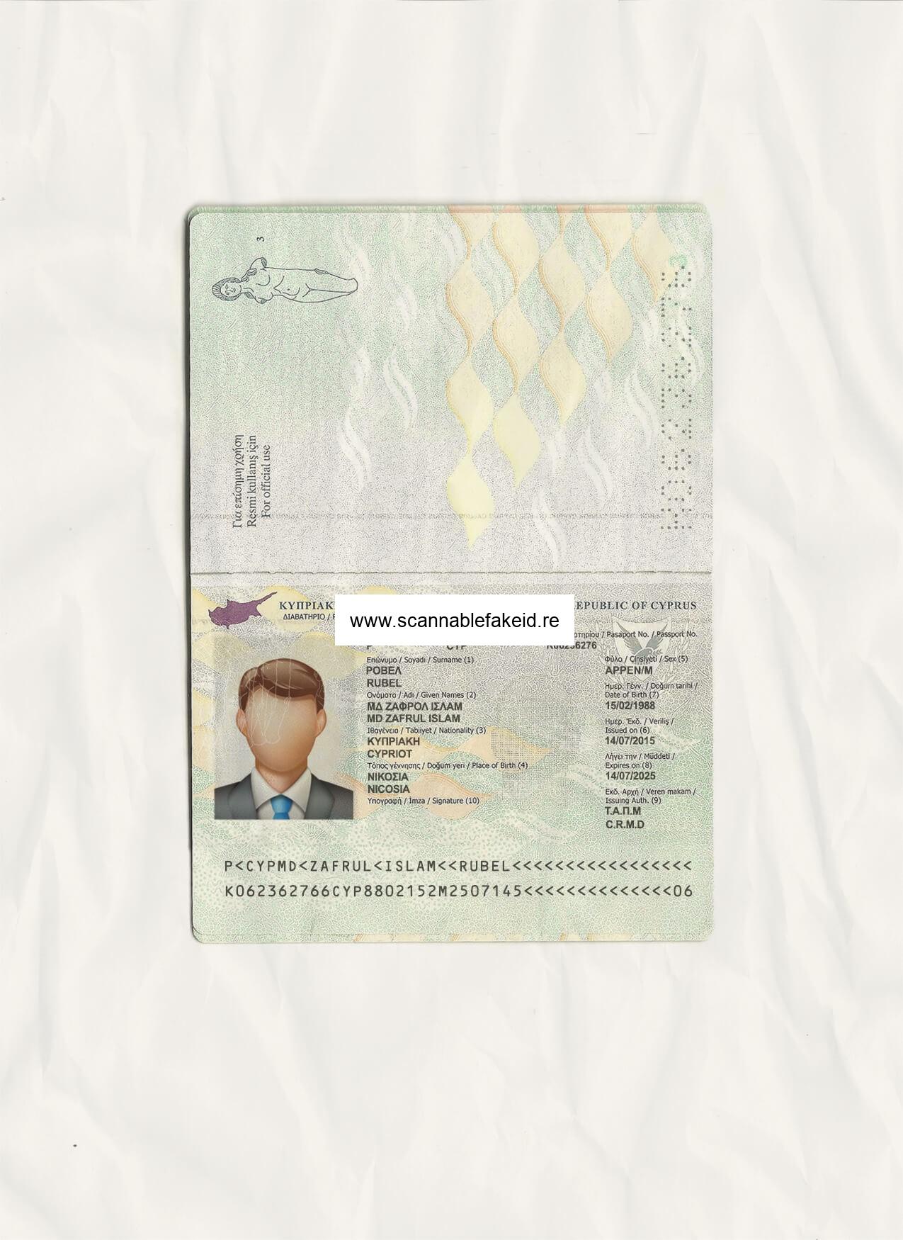 Cyprus Fake Passport - Buy Scannable Fake ID Online - Fake Drivers License