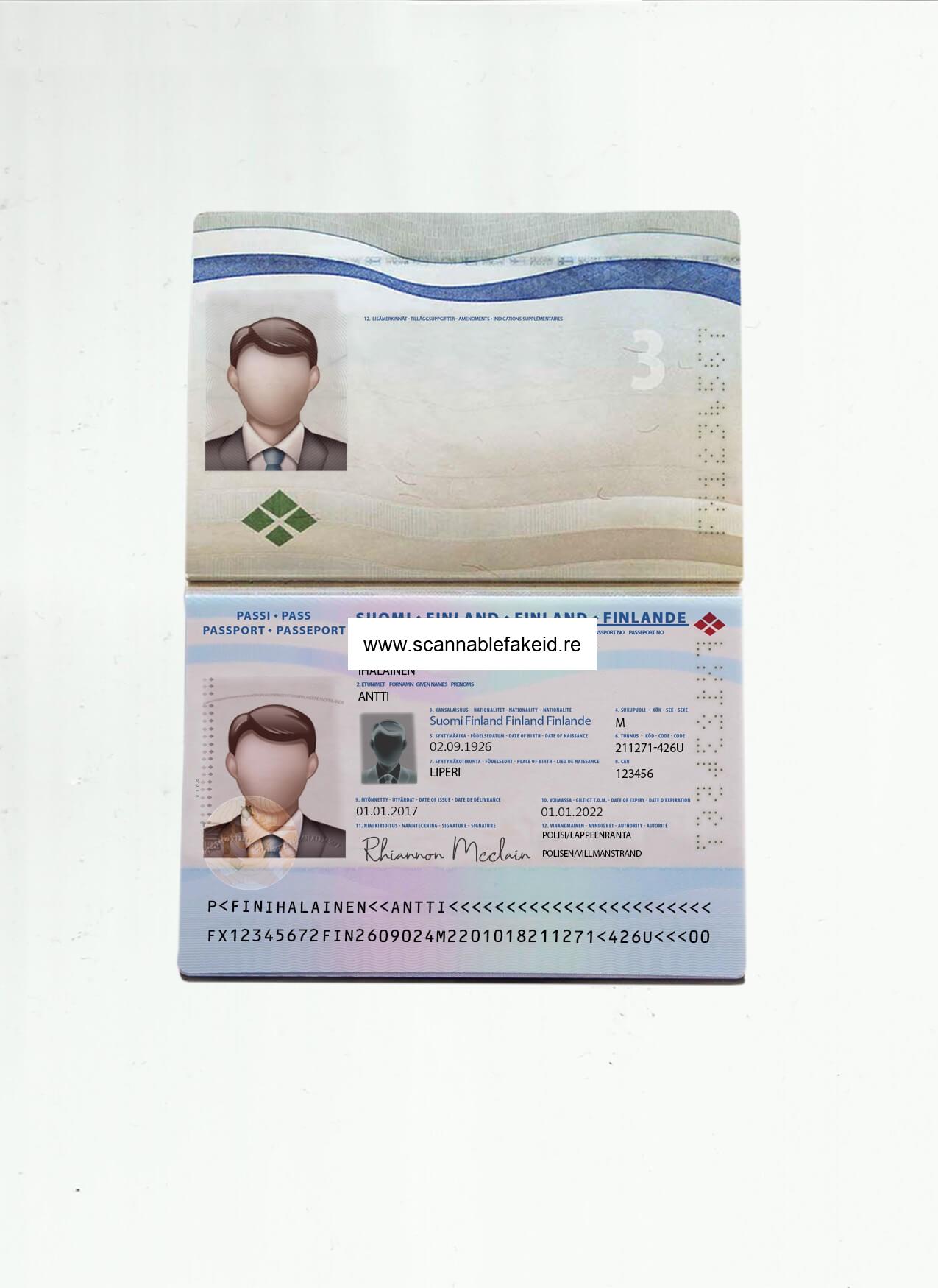 Finland Fake Passport - Buy Scannable Fake ID Online - Fake Drivers License