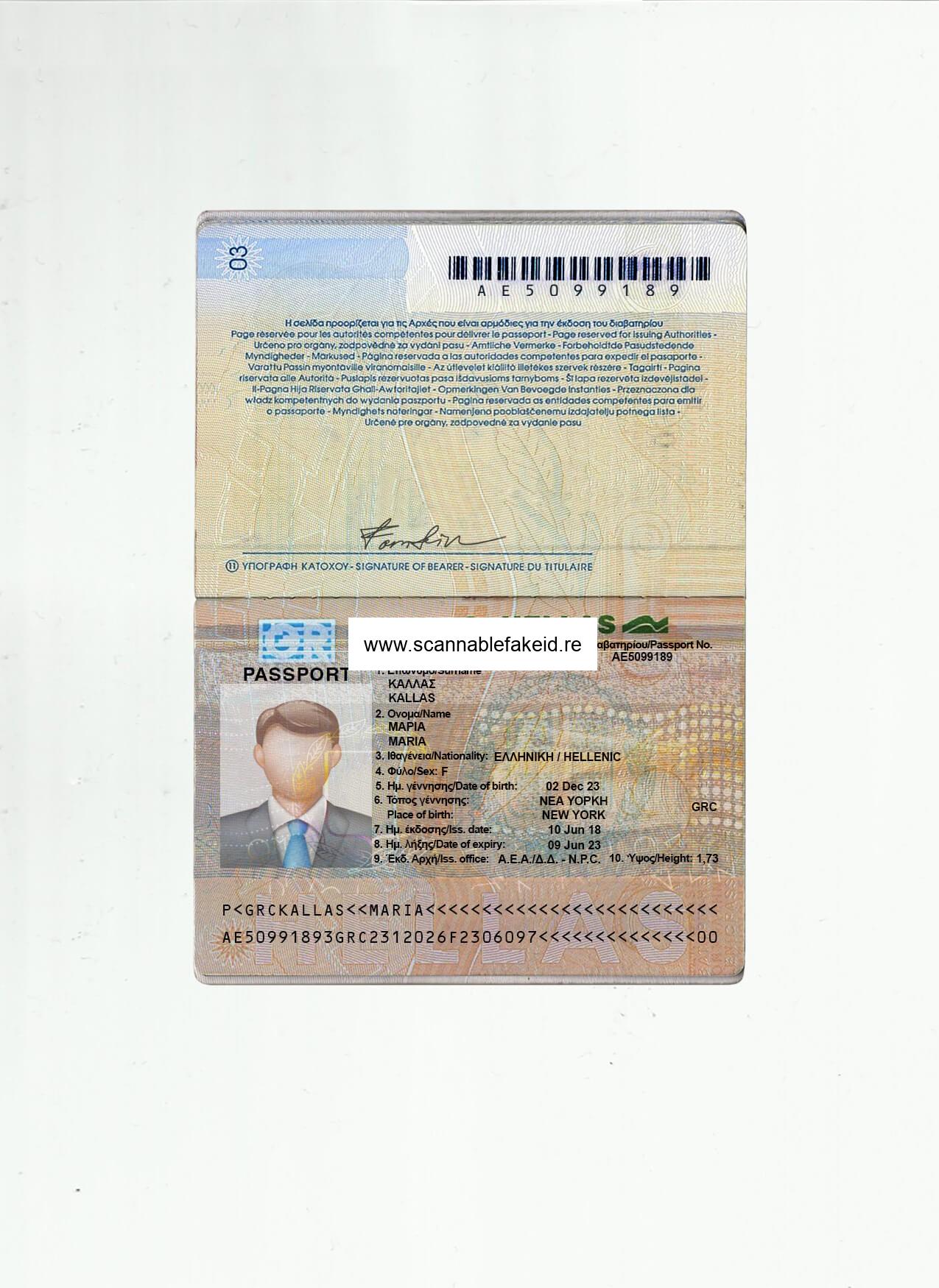 Greece Fake Passport - Buy Scannable Fake ID Online - Fake Drivers License