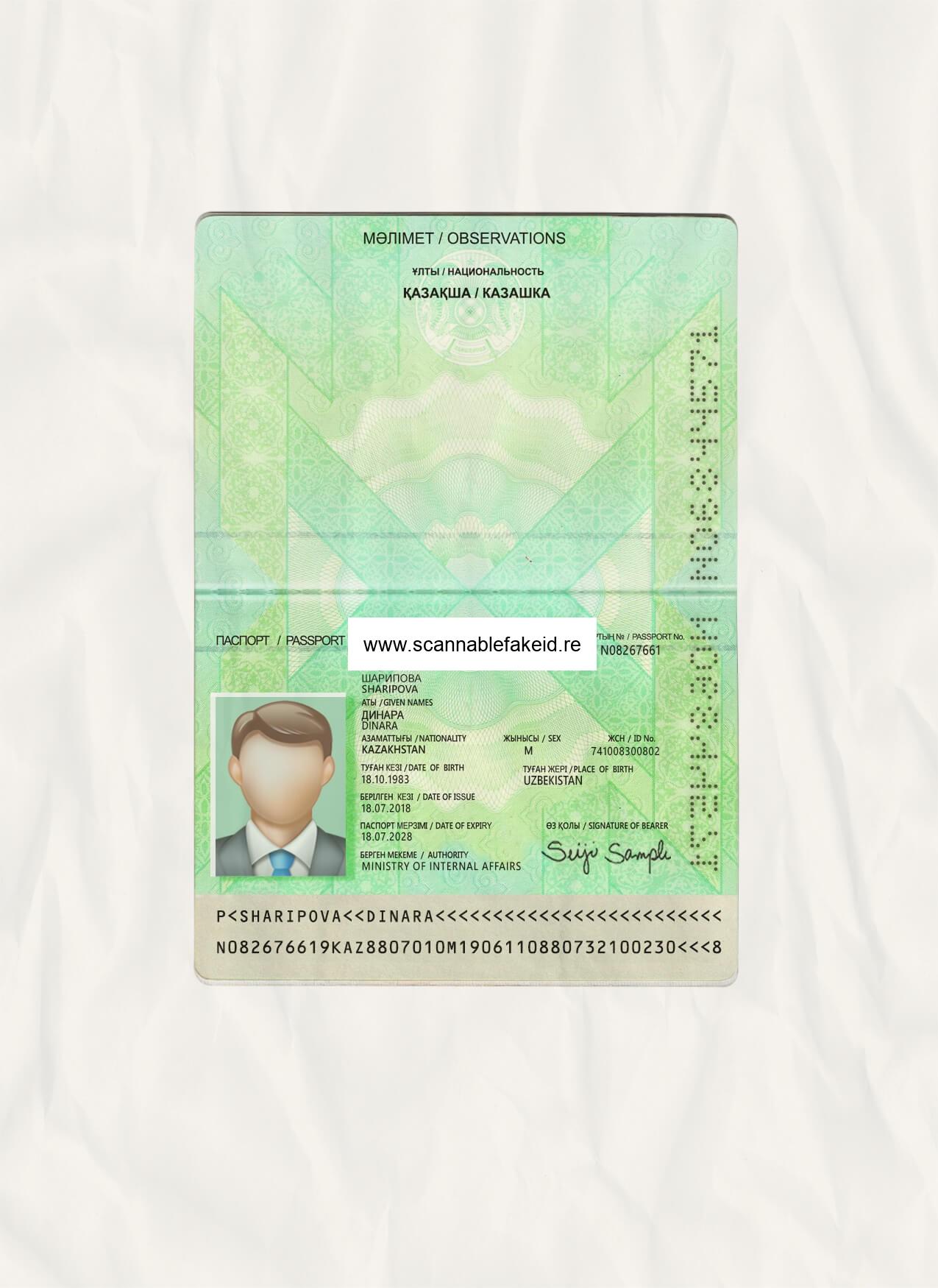 Kazakhstan Fake Passport - Buy Scannable Fake ID Online - Fake Drivers ...