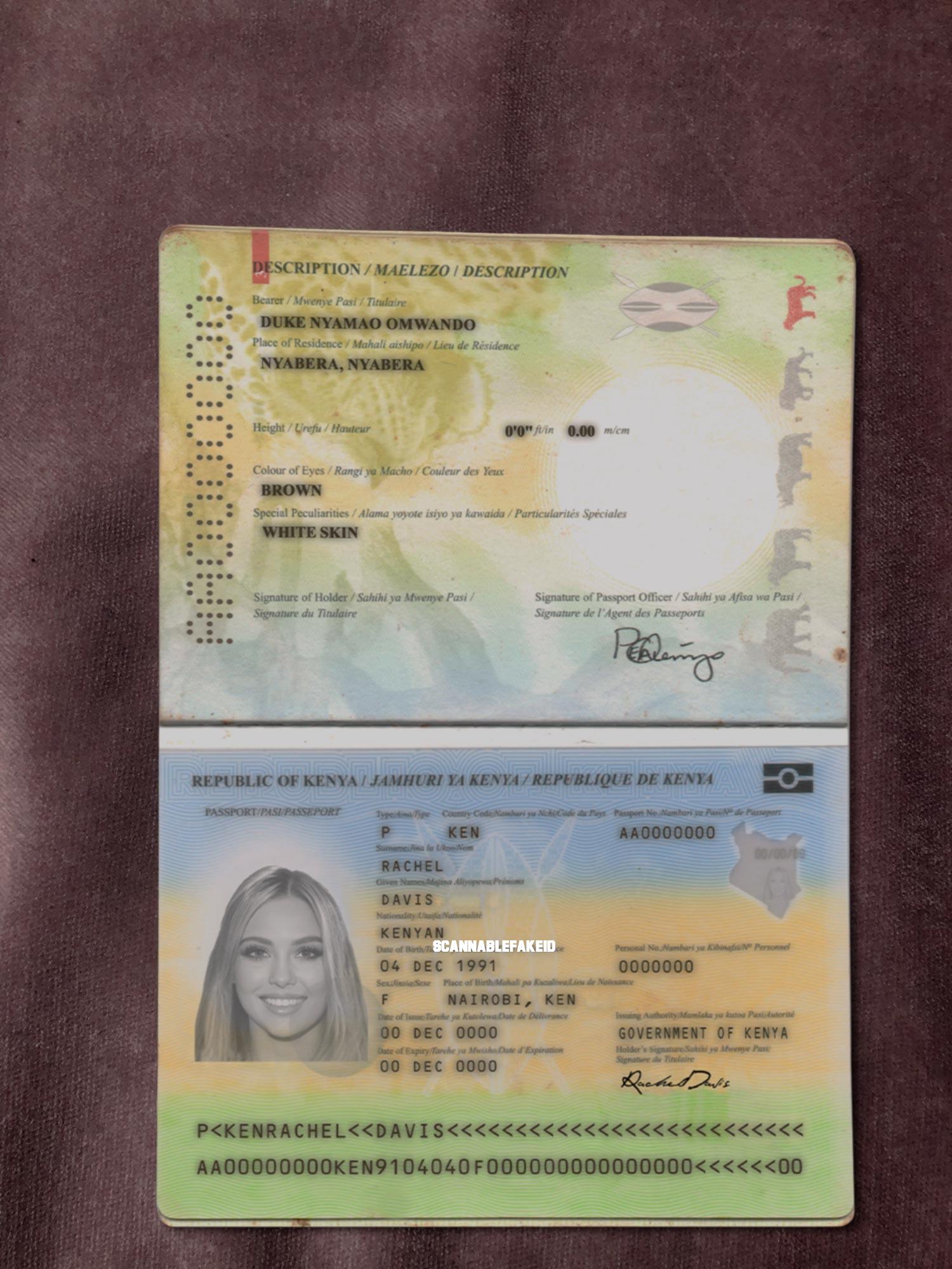 Kenya Fake Passport - Buy Scannable Fake ID Online - Fake Drivers License