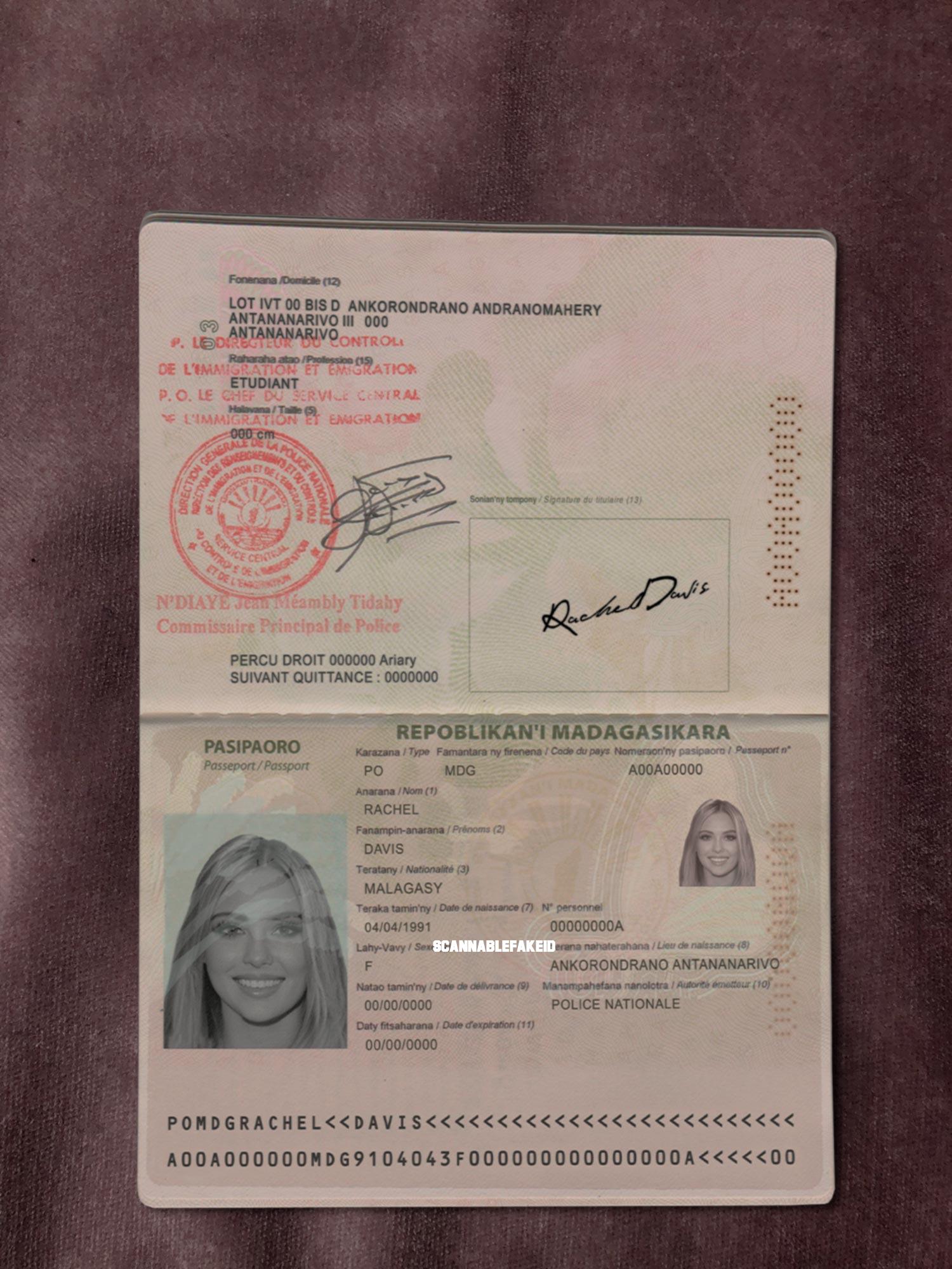 Madagascar Fake Passport - Buy Scannable Fake ID Online - Fake Drivers ...