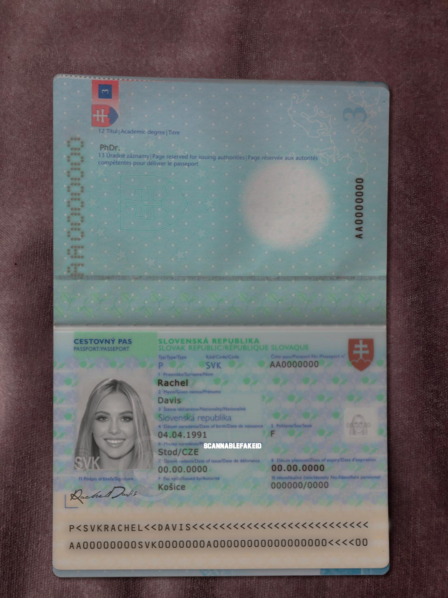 Slovakia Fake Passport - Buy Scannable Fake ID Online - Fake Drivers ...