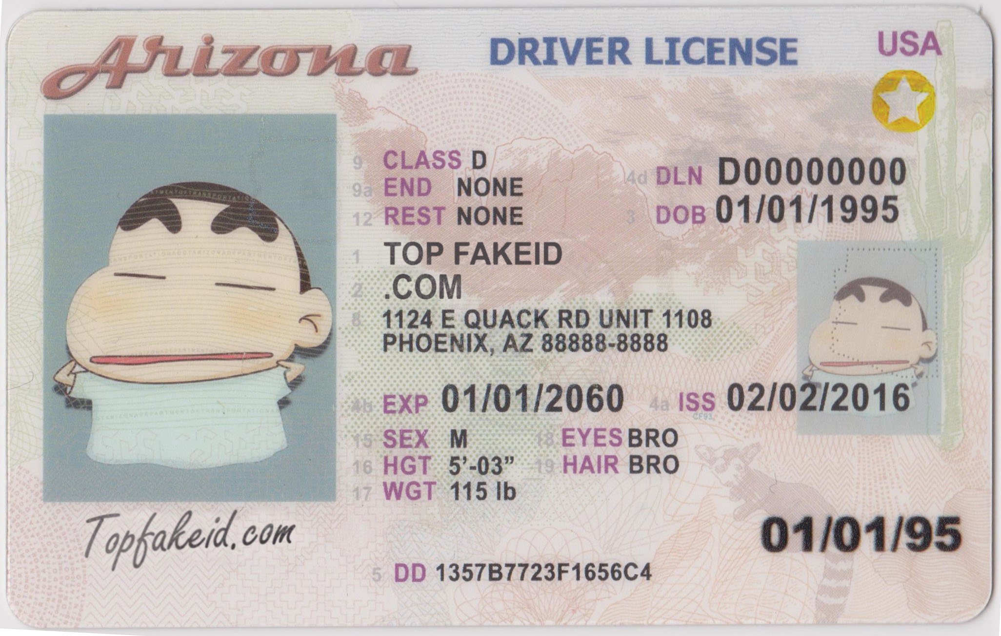Arizona Scannable fake id
