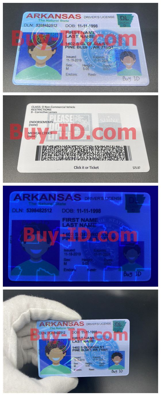 Arkansas Scannable fake id