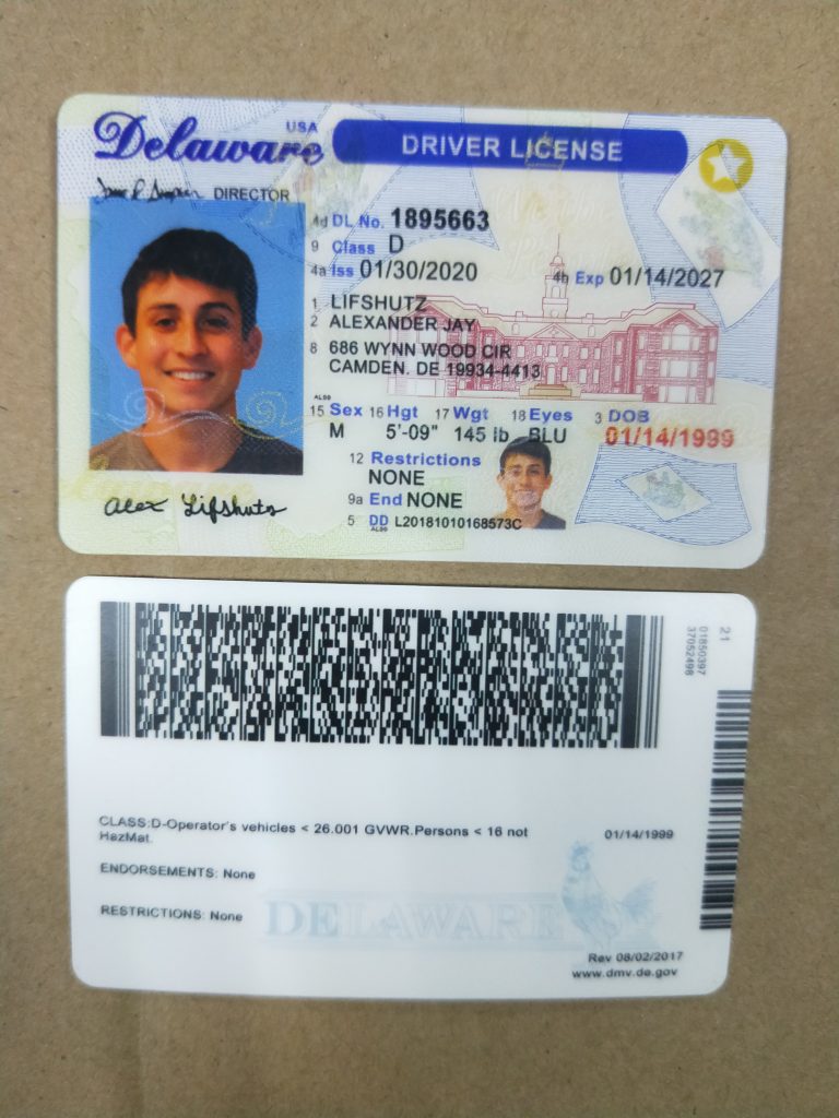 Delaware Scannable fake id