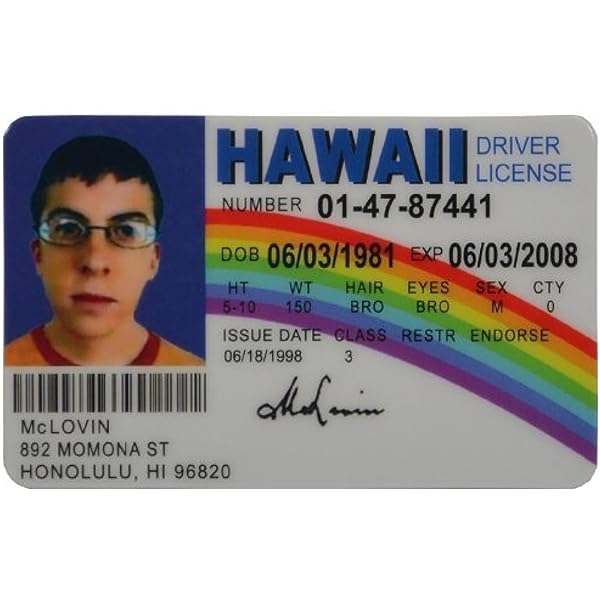 fake id front and back