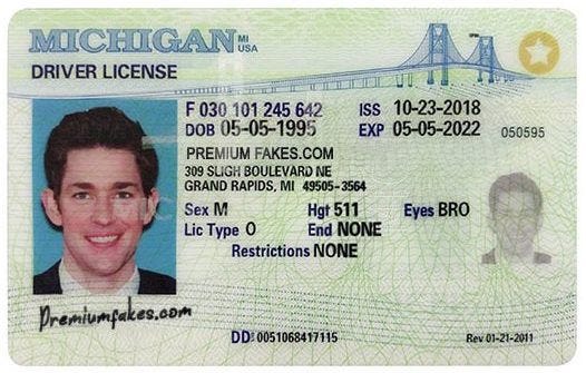 Fake Id License