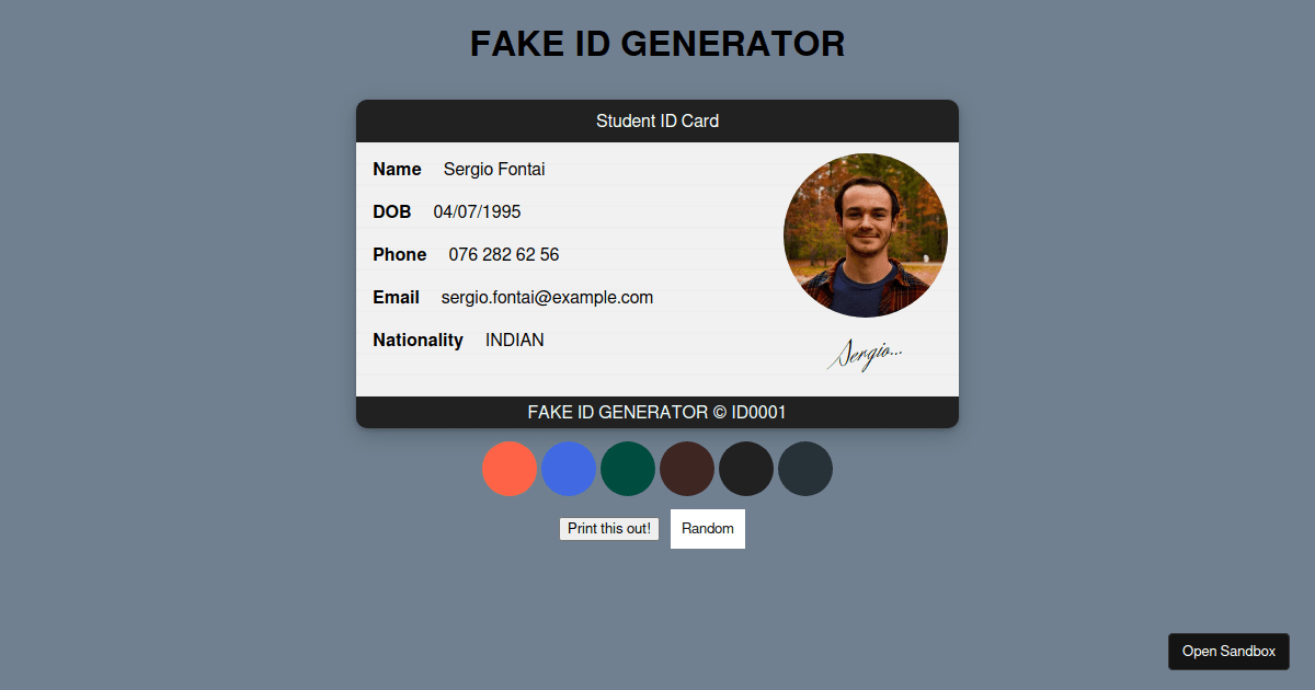 fake id print out