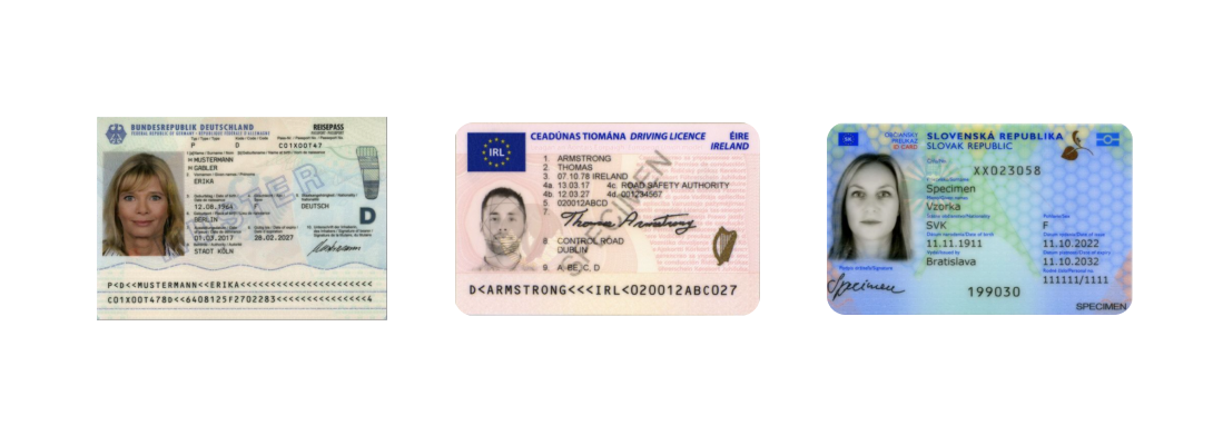 fake ids front and back
