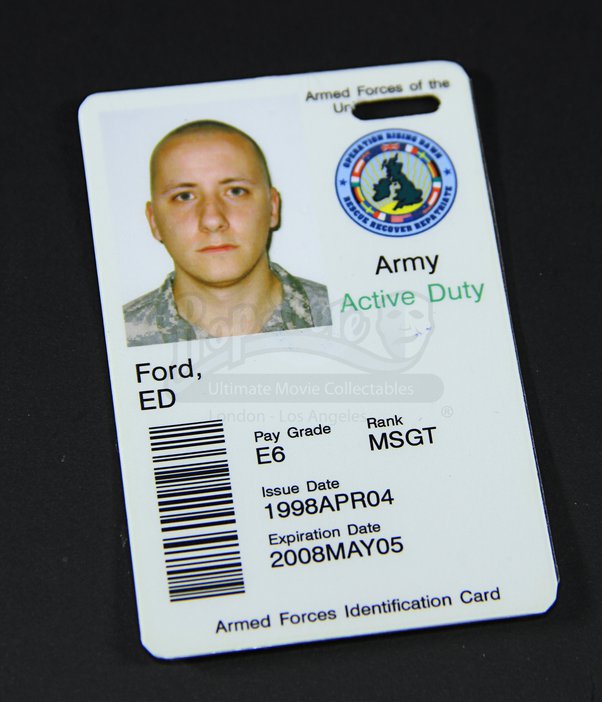 fake us army id card