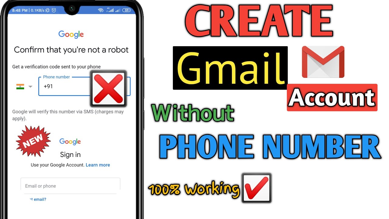 how to create fake email id without phone number
