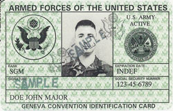 how to spot a fake military id card