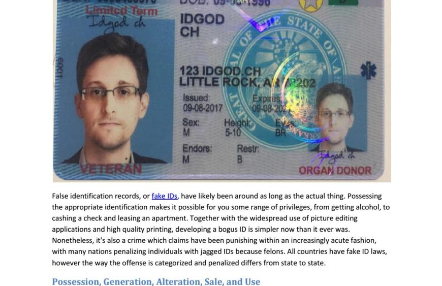 Is It Illegal To Buy A Fake Id