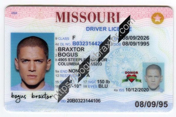 Missouri Scannable Fake Id Front And Back