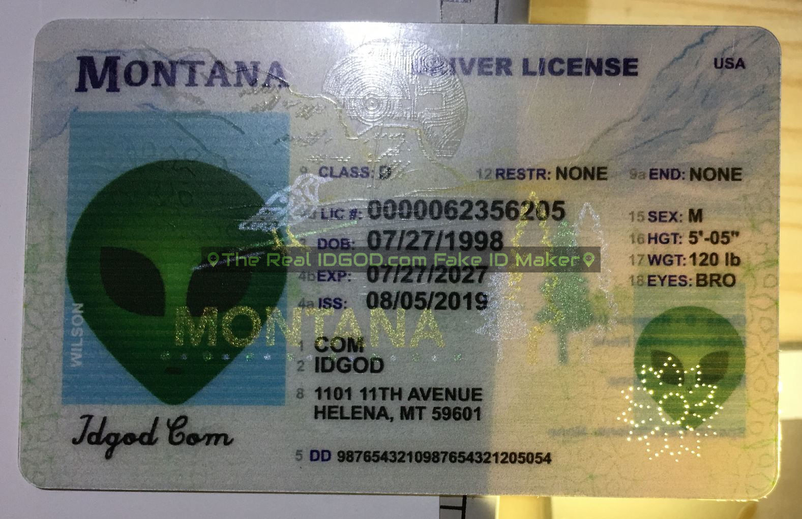 Montana Scannable Fake Id Front And Back