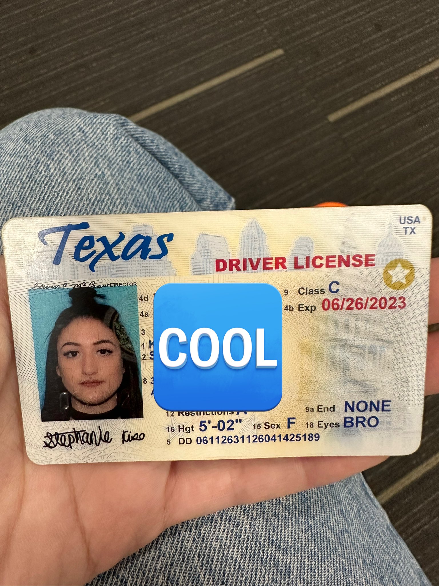 real texas id vs fake